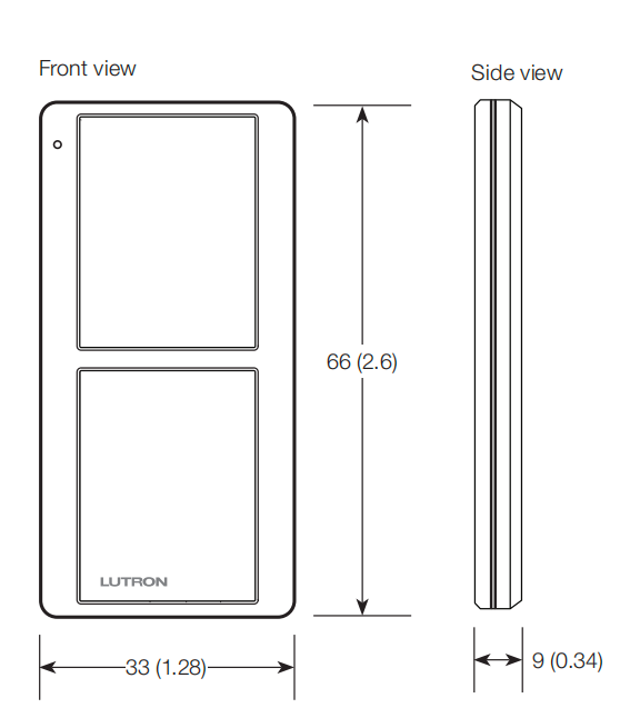 Lutron 2 Button Scene Dimension