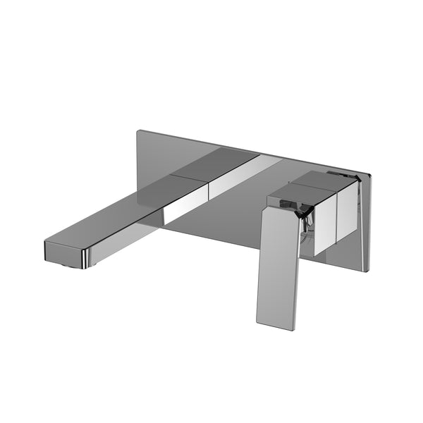 Sleek In-Wall Double-Hole Faucet with rectangle plate for Bathroom (2183)