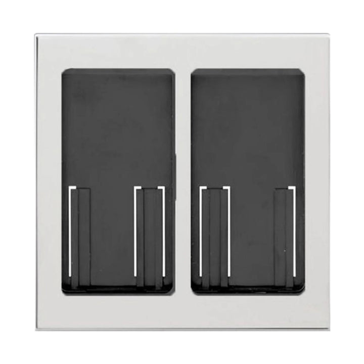 Lutron LPFP-S2-BC：Faceplate Dual Opening Metal Bright Chrome