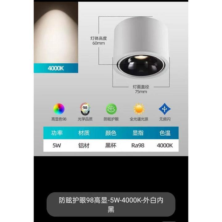 Ultra Thin Surface Mounted Led Spotlight 10W