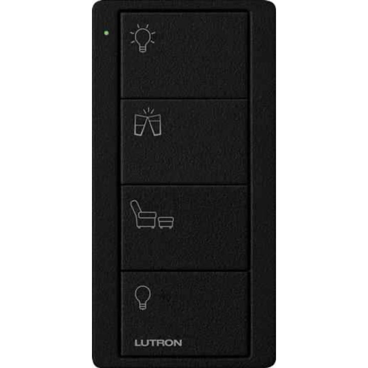 Lutron PM2-4B-TBL-P03：4 Button Black Any Room Scene