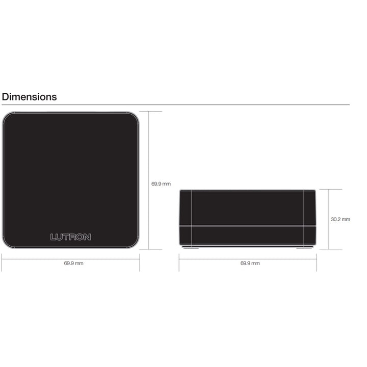  Lutron Black Wireless Repeater Dimensions