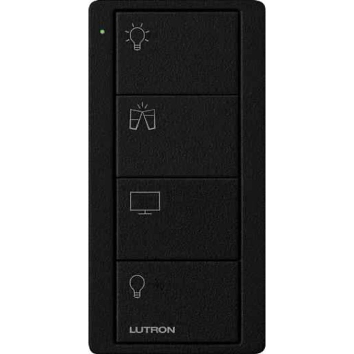 Lutron PM2-4B-TBL-P01：4 Button Black Family Scene