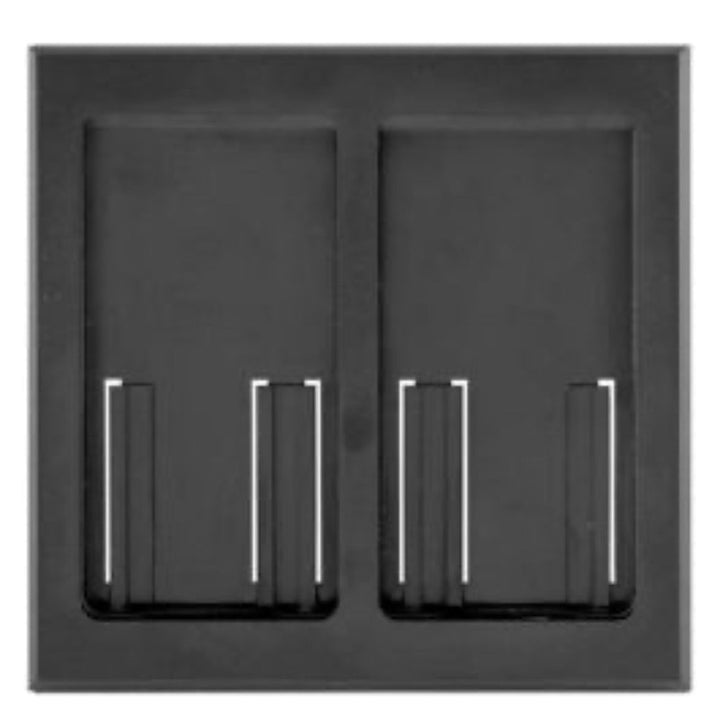 Lutron LPFP-S2-TBL：Faceplate Dual Opening Plastic Black